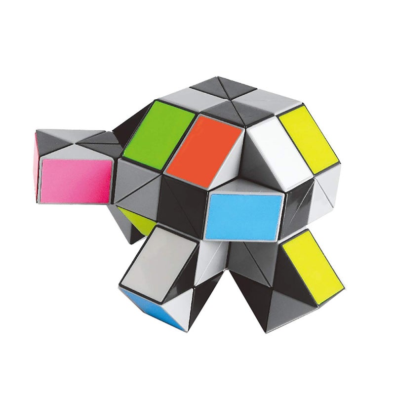 Ahyuan Larger Snake Cube Puzzle Fidget Sensory Toy Vivid Rainbow 8 Colors Magic Ruler Twist Cube Puzzle Games Brain Teaser Puzzles Top Anti-Anxiety Fidget Twisty Toys (72 Wedges) - Image 3